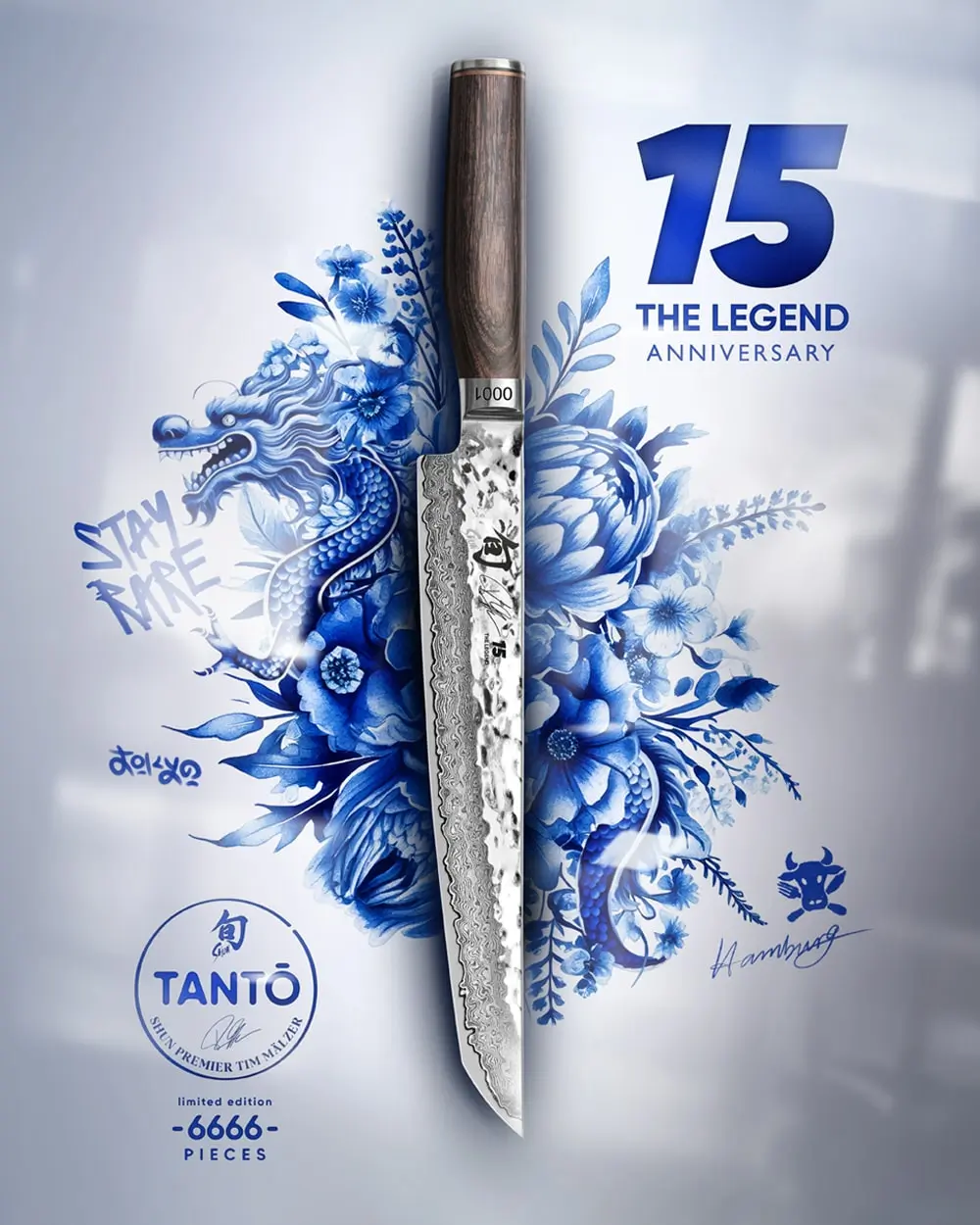 KAI Shun Tim Malzer limitált japán tanto szakácskés 2025